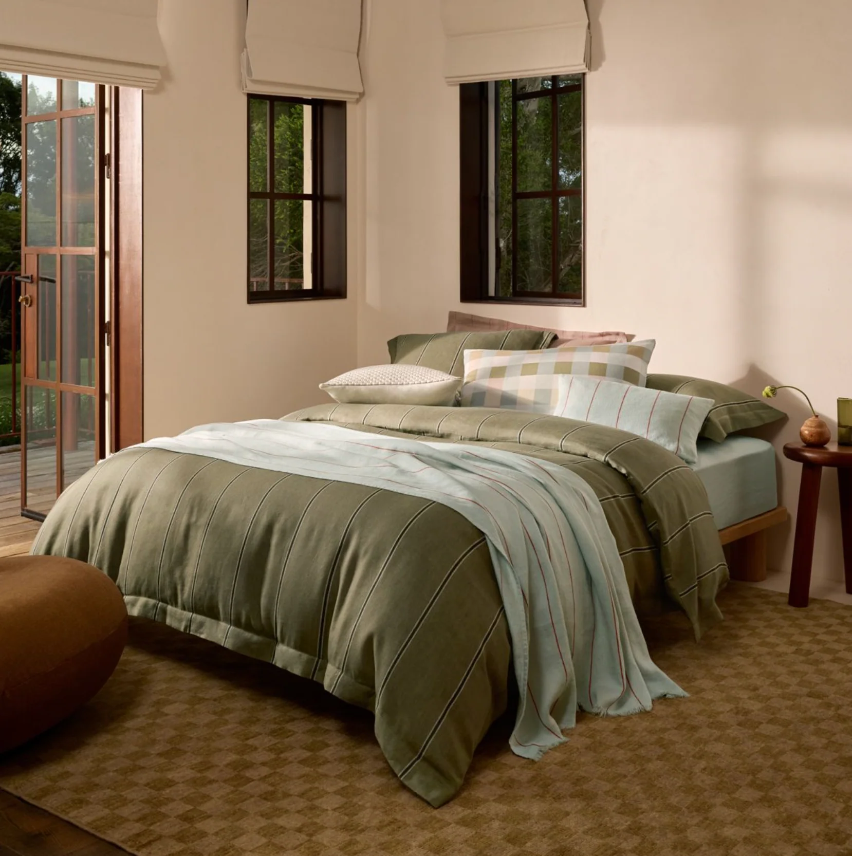 Abbotson Linen Stripe Flat Sheet - Image 7