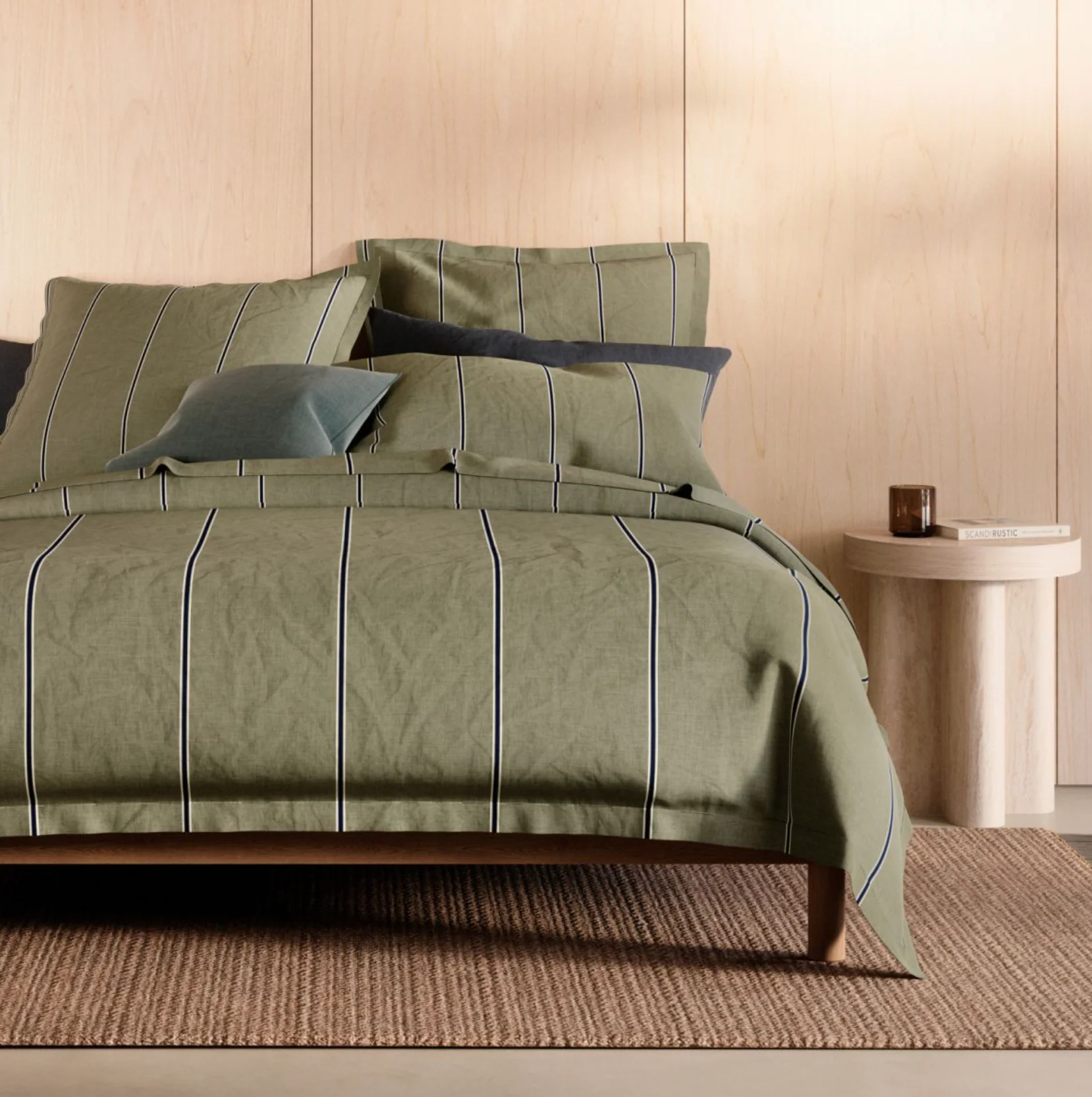 Abbotson Linen Stripe Tailored Quilt Cover - Image 5