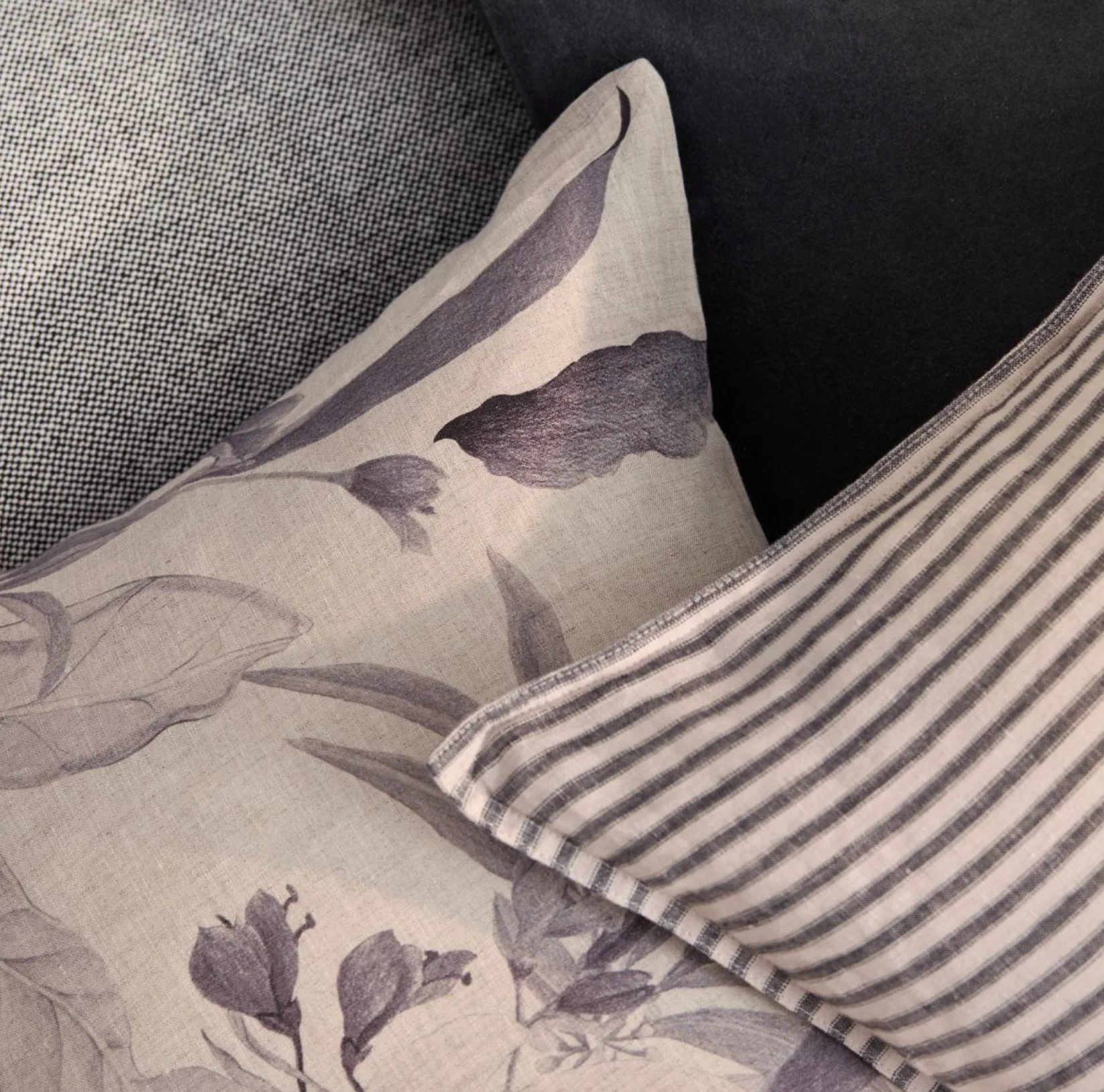 Abbotson Linen Ticking Stripe Breakfast Cushion - Image 2