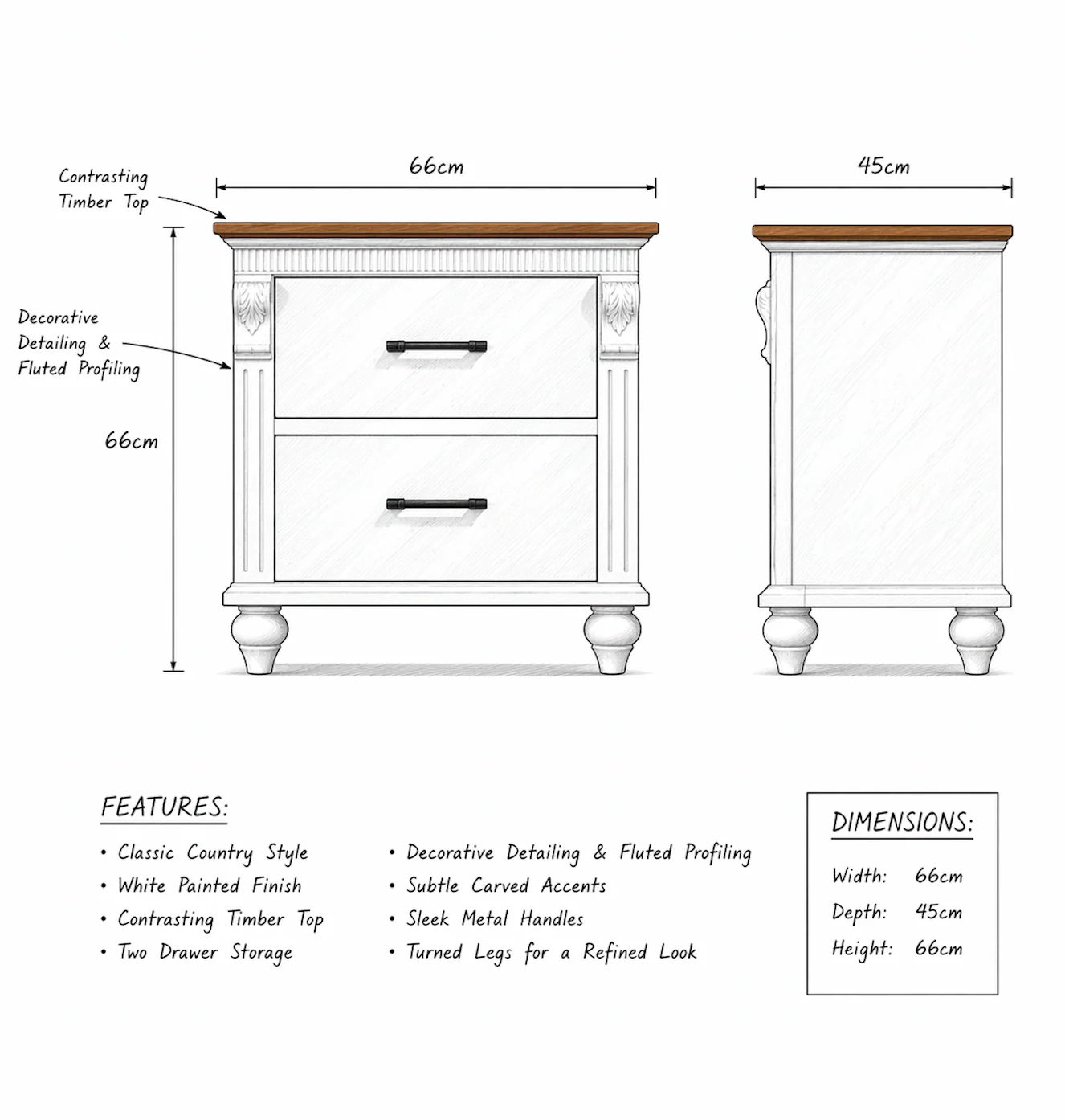Agathon Bedside Table - Image 2