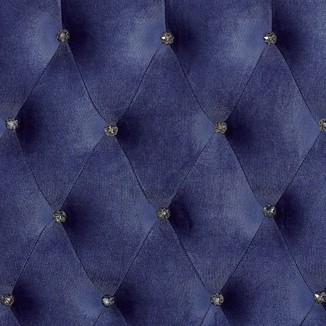 Alzir Upholstered Bed Frame - Blue - Image 3