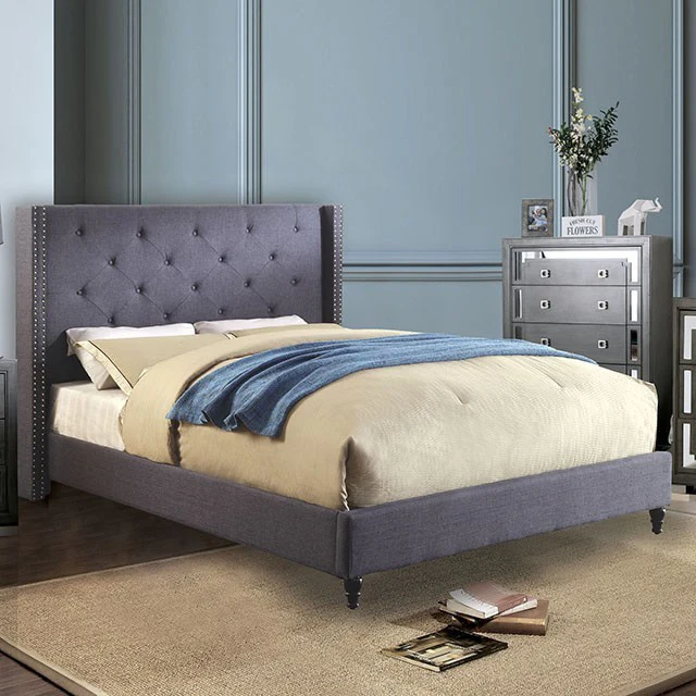 Anabelle Upholstered Bed Frame - Blue - Image 2