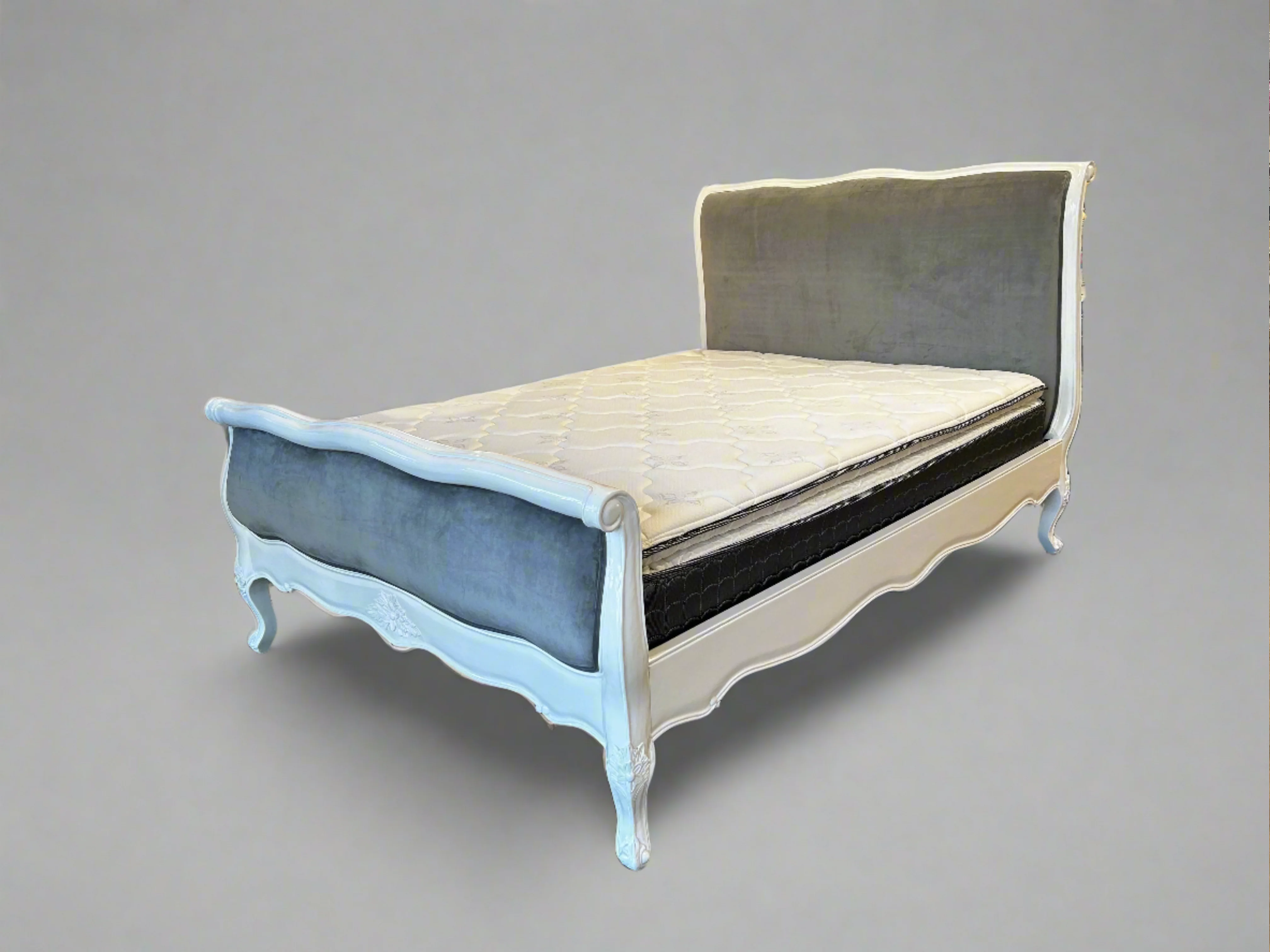 Andorra Wooden Sleigh Bed - Image 2
