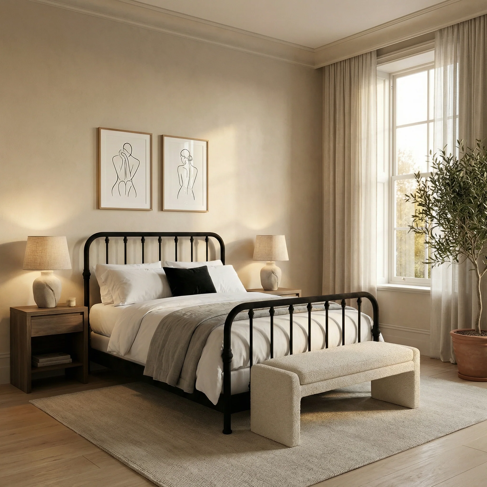 Artem Cast Iron Bed Frame - Image 9