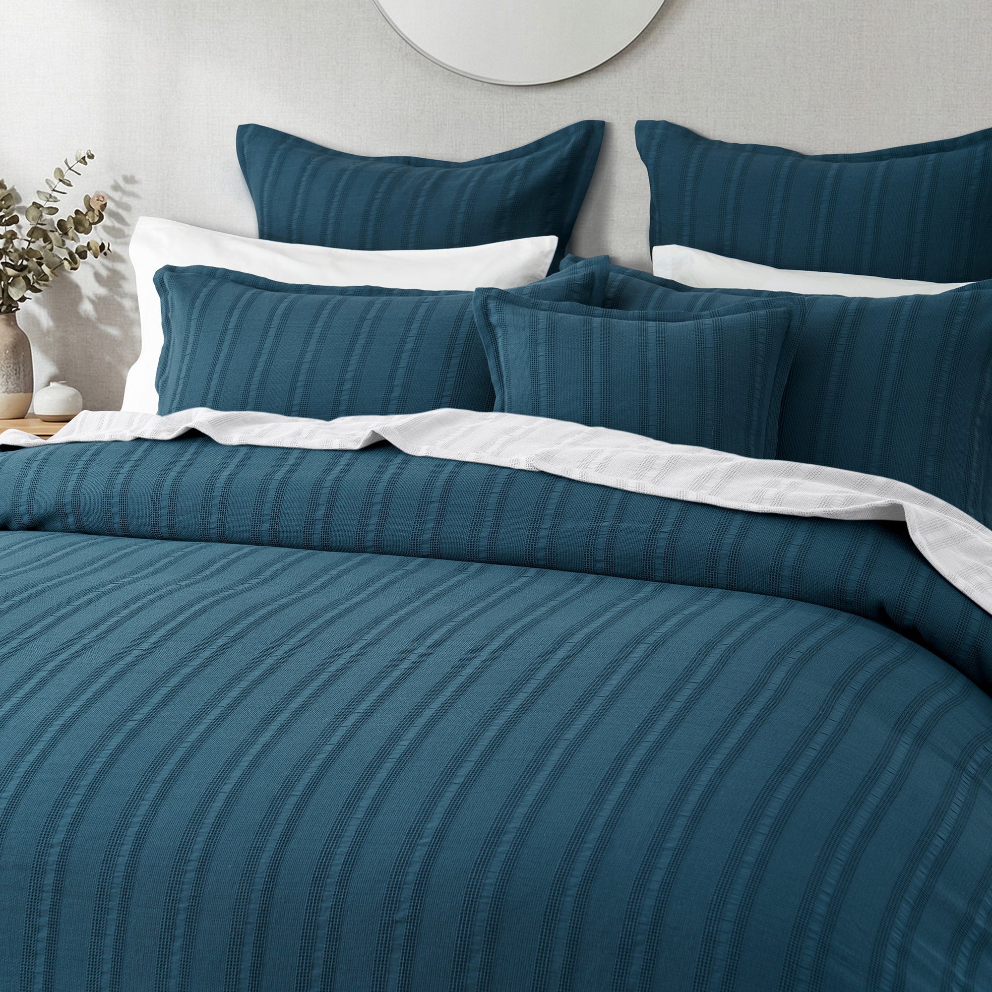 Ashcombe Bedspread Set Blue - Image 2