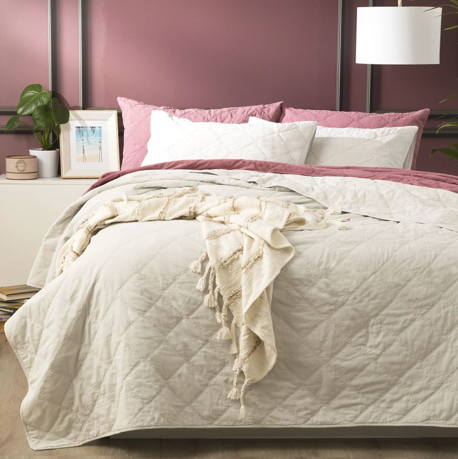 Attwood Vintage Stone Washed Cotton Quilted Coverlet Set - Image 2