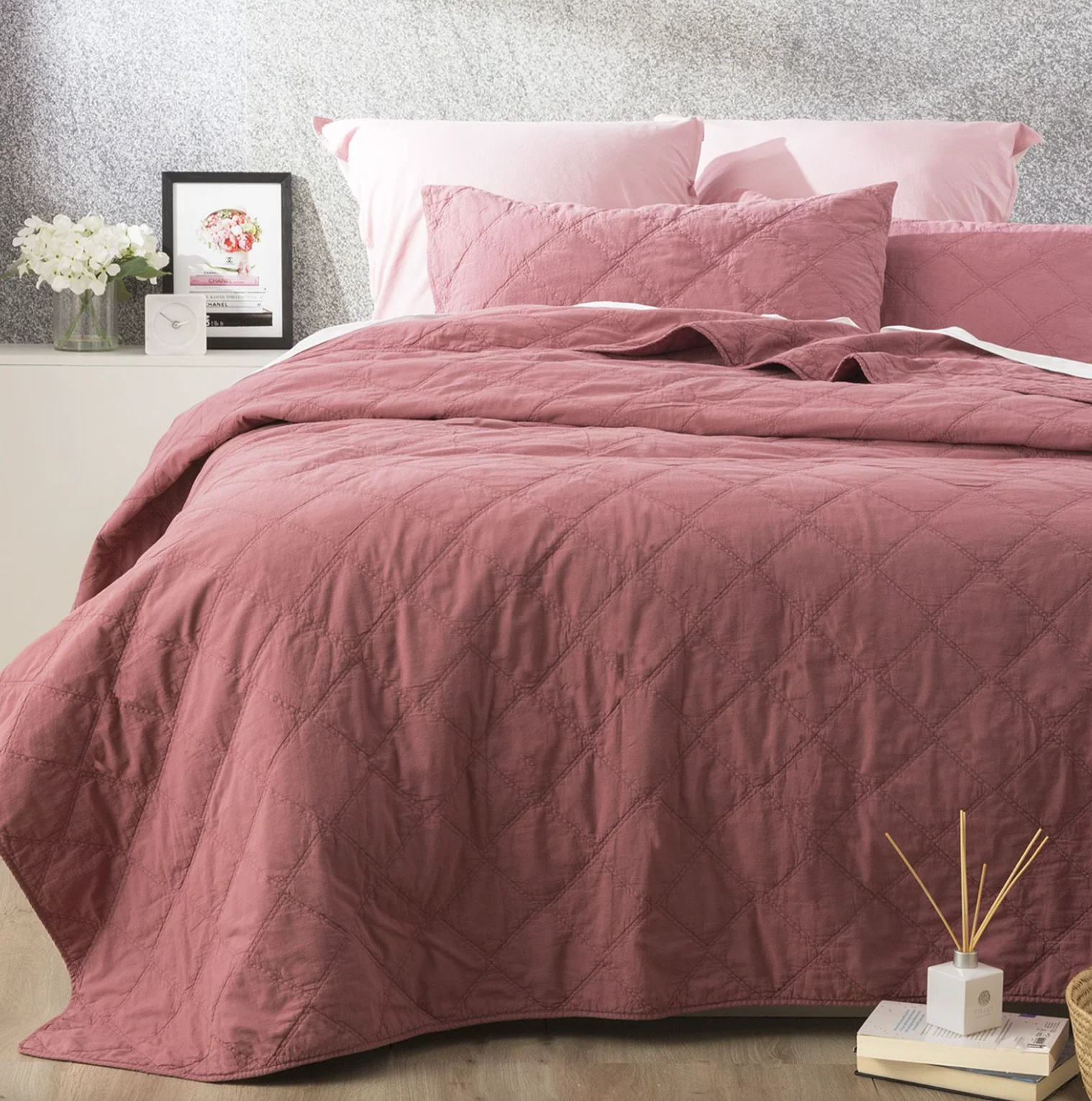 Attwood Vintage Stone Washed Cotton Quilted Coverlet Set - Image 4
