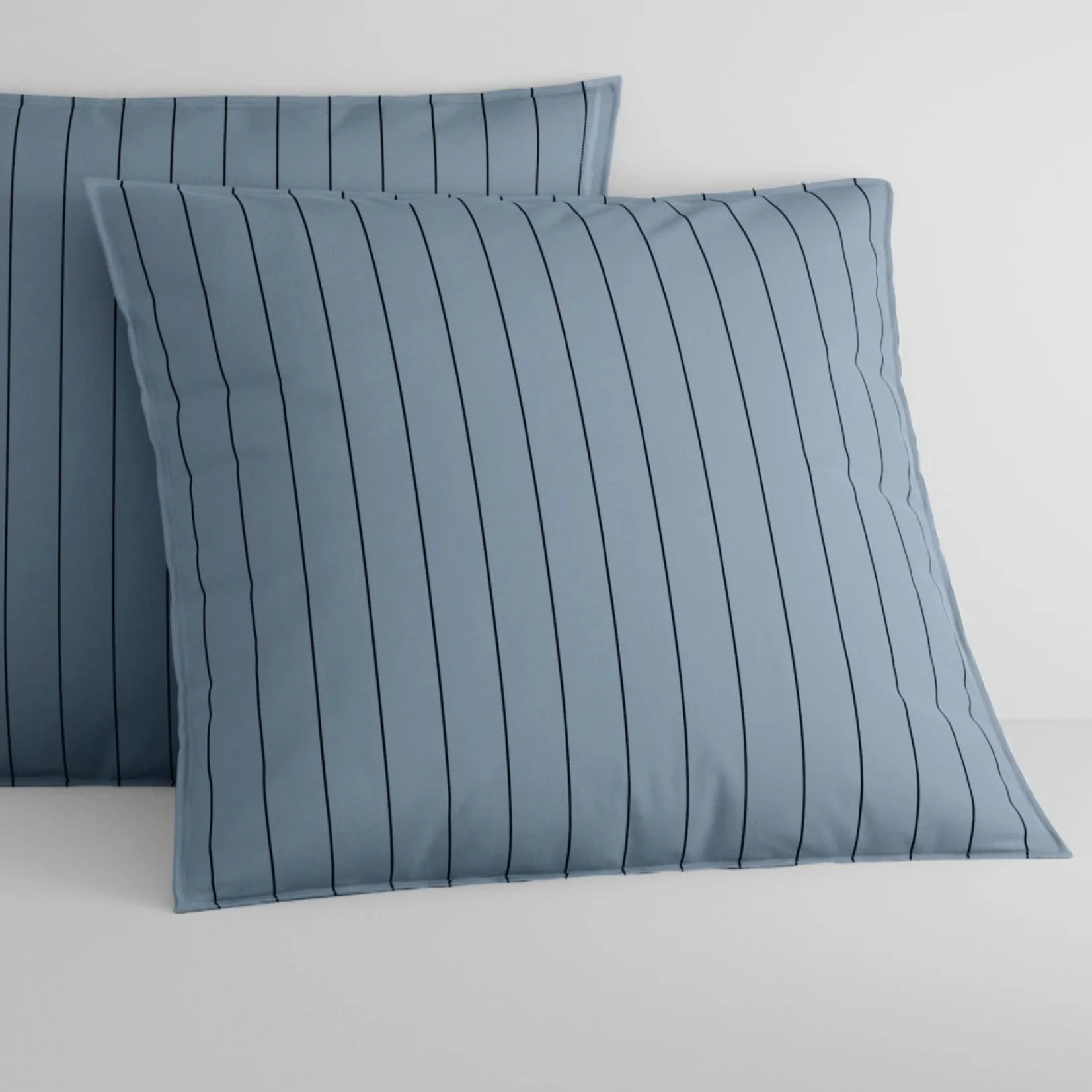 Bayley Stripe Washed Percale European Pillowcase Pair - Image 2