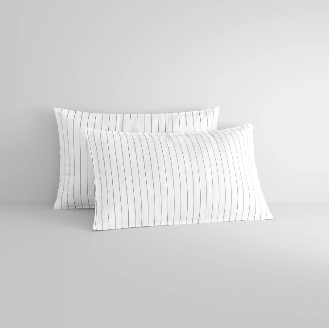 Bayley Stripe Washed Percale Sheet Set - Image 3