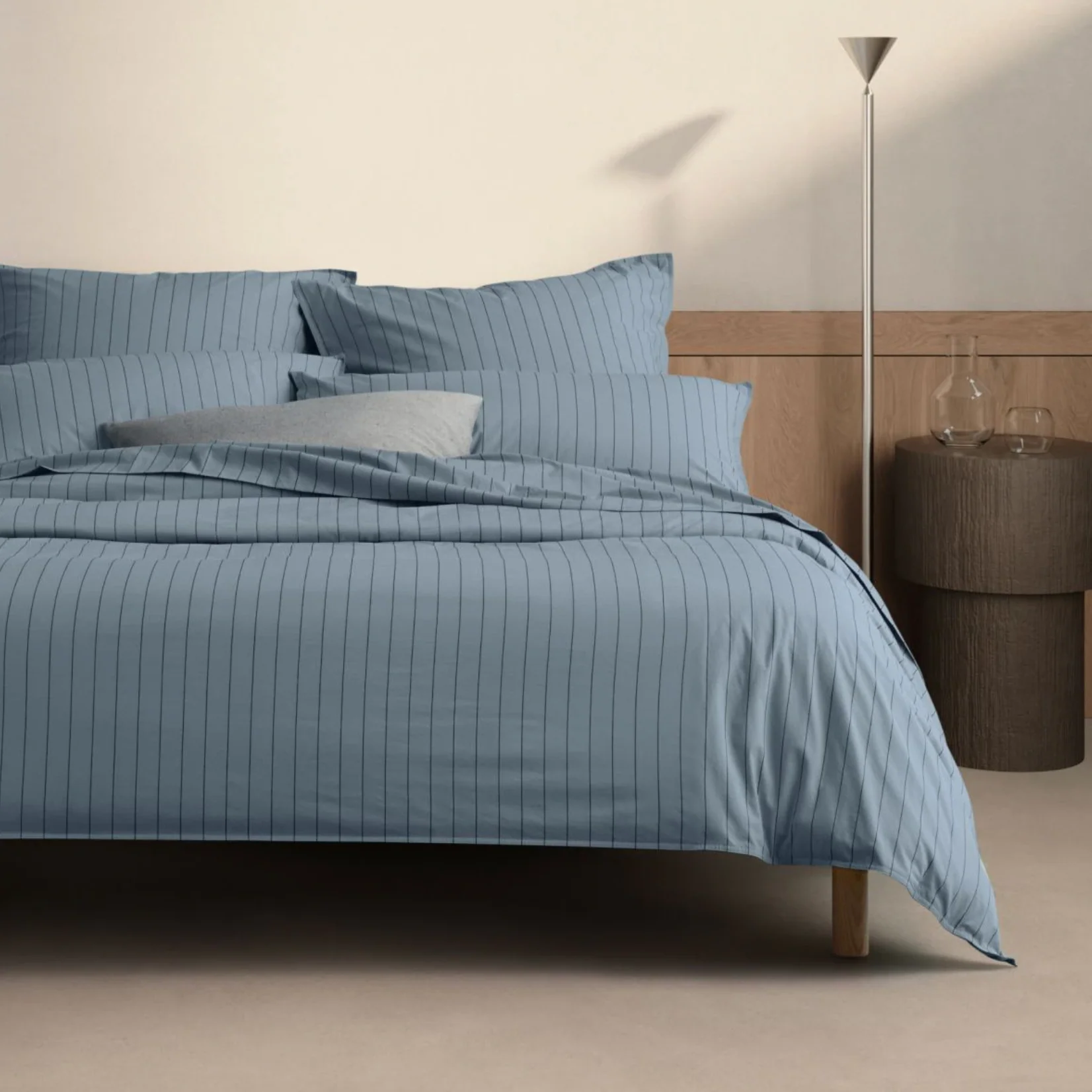 Bayley Stripe Washed Percale Quilt Cover Set - Image 3