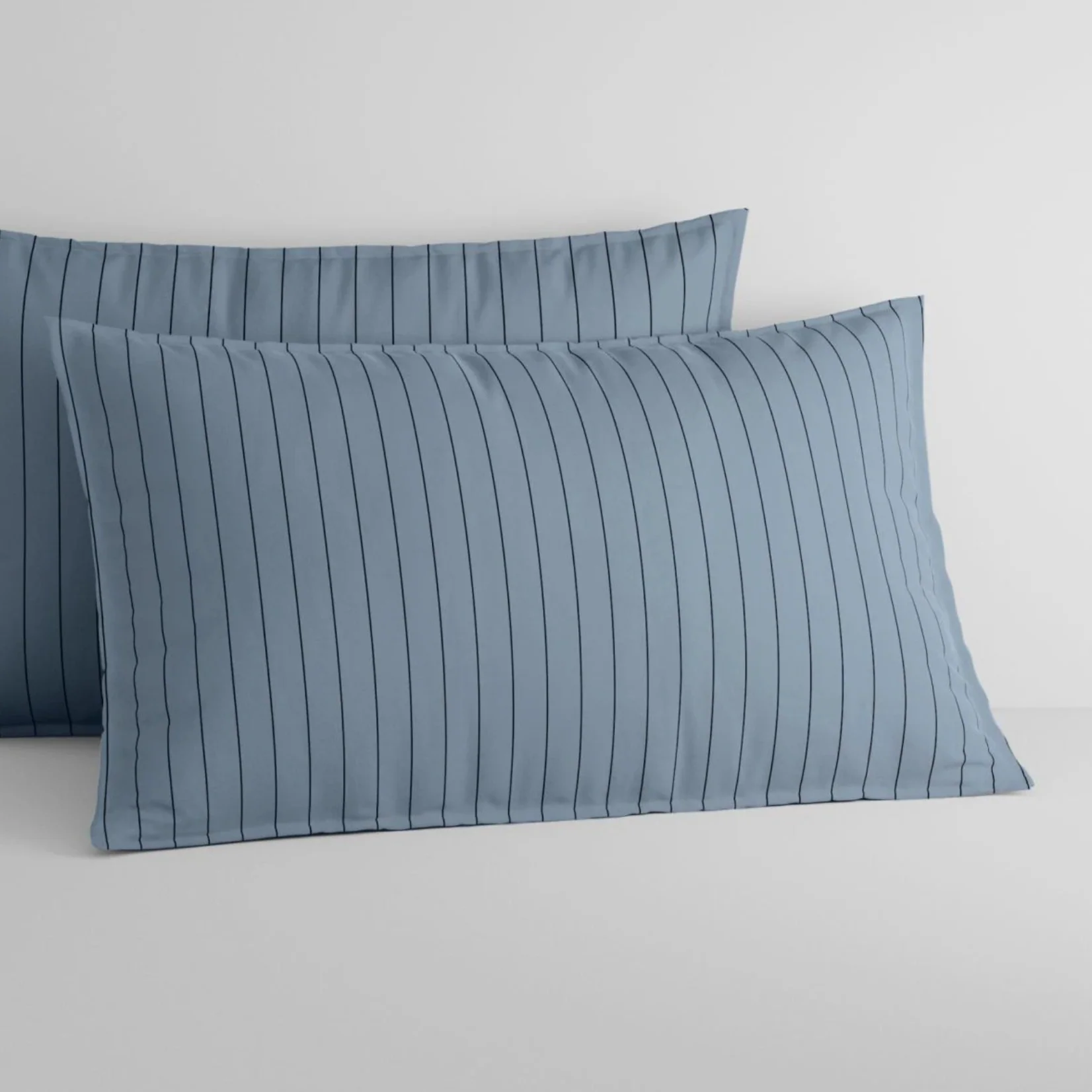 Bayley Stripe Washed Percale Pillowcase Pair - Image 2