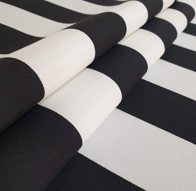 Black and White Striped Outdoor Cushion - Image 6