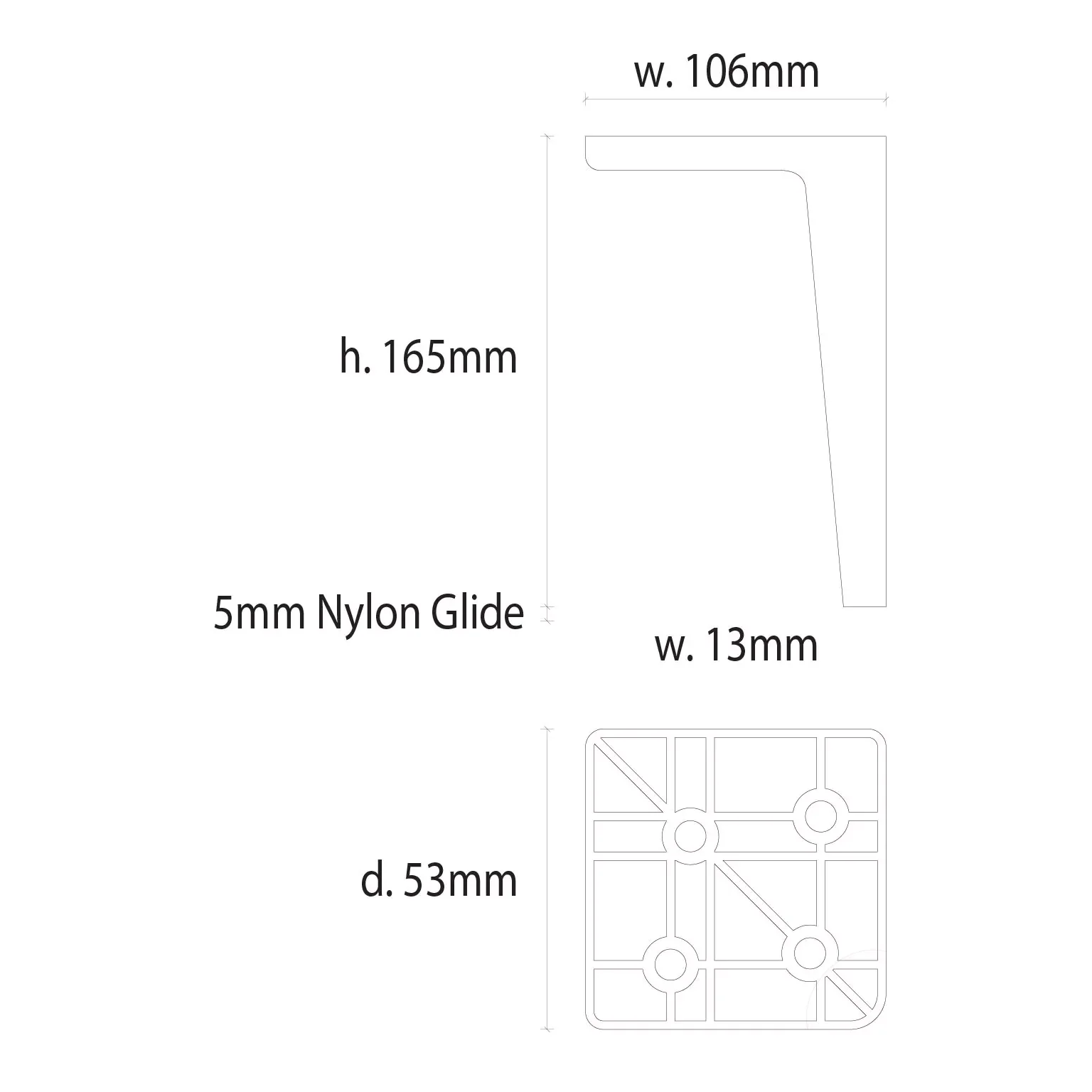 Borsari 170mm Furniture Leg - Image 2