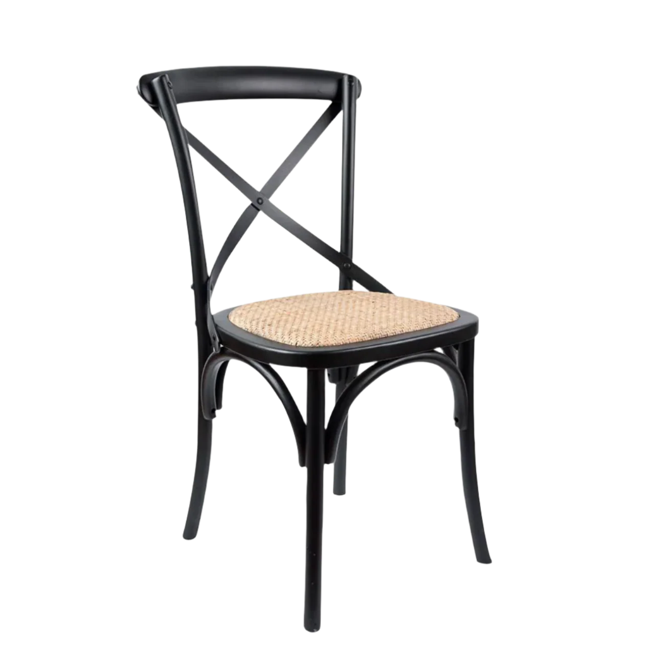 Rattan Dining Chair Black - Image 2