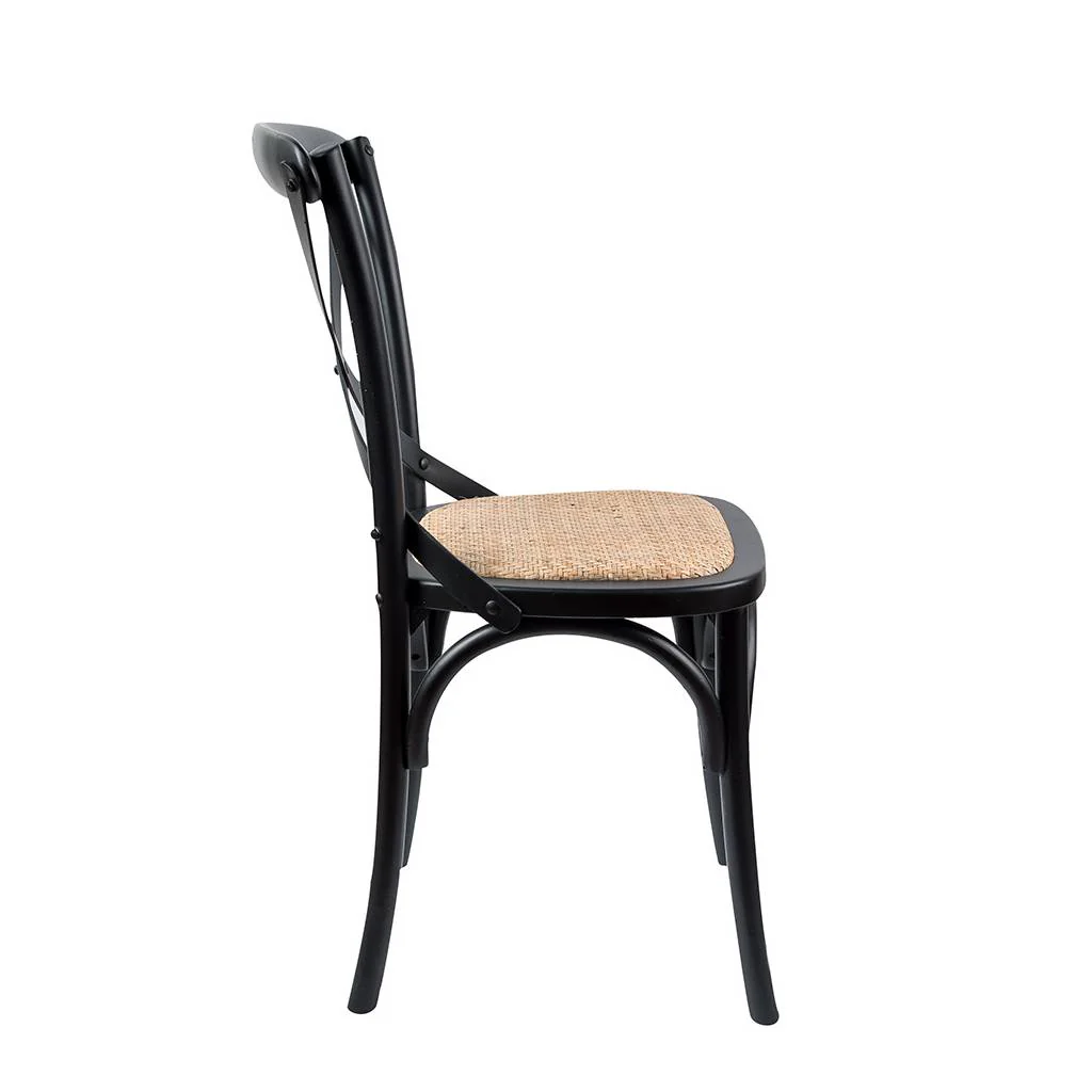Rattan Dining Chair Black - Image 4