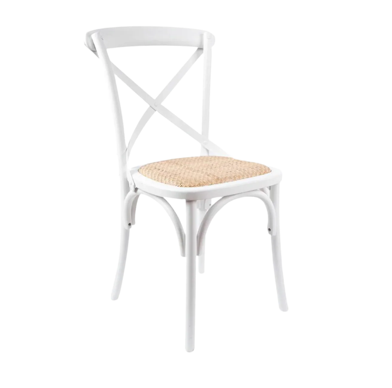Rattan Dining Chair White - Image 2