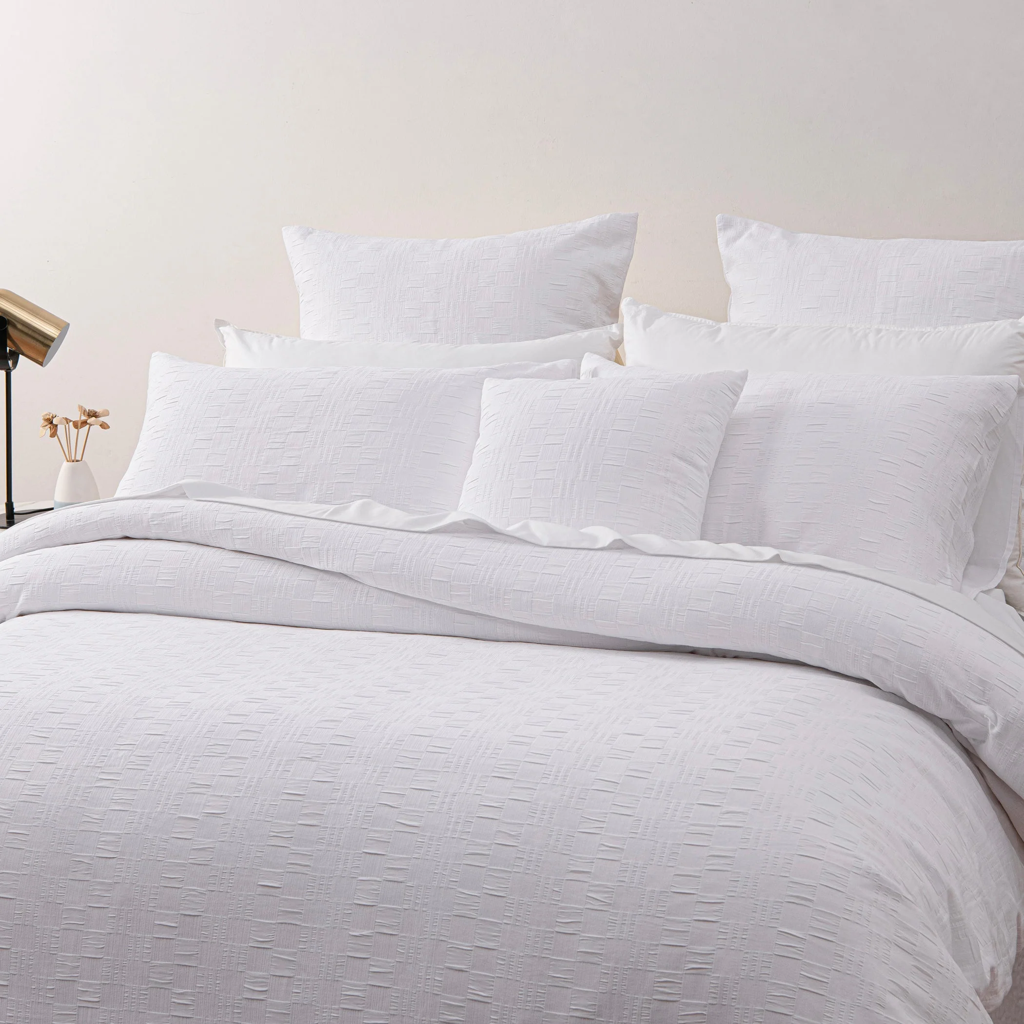 Cosmo Quilt Cover Set White - Image 2