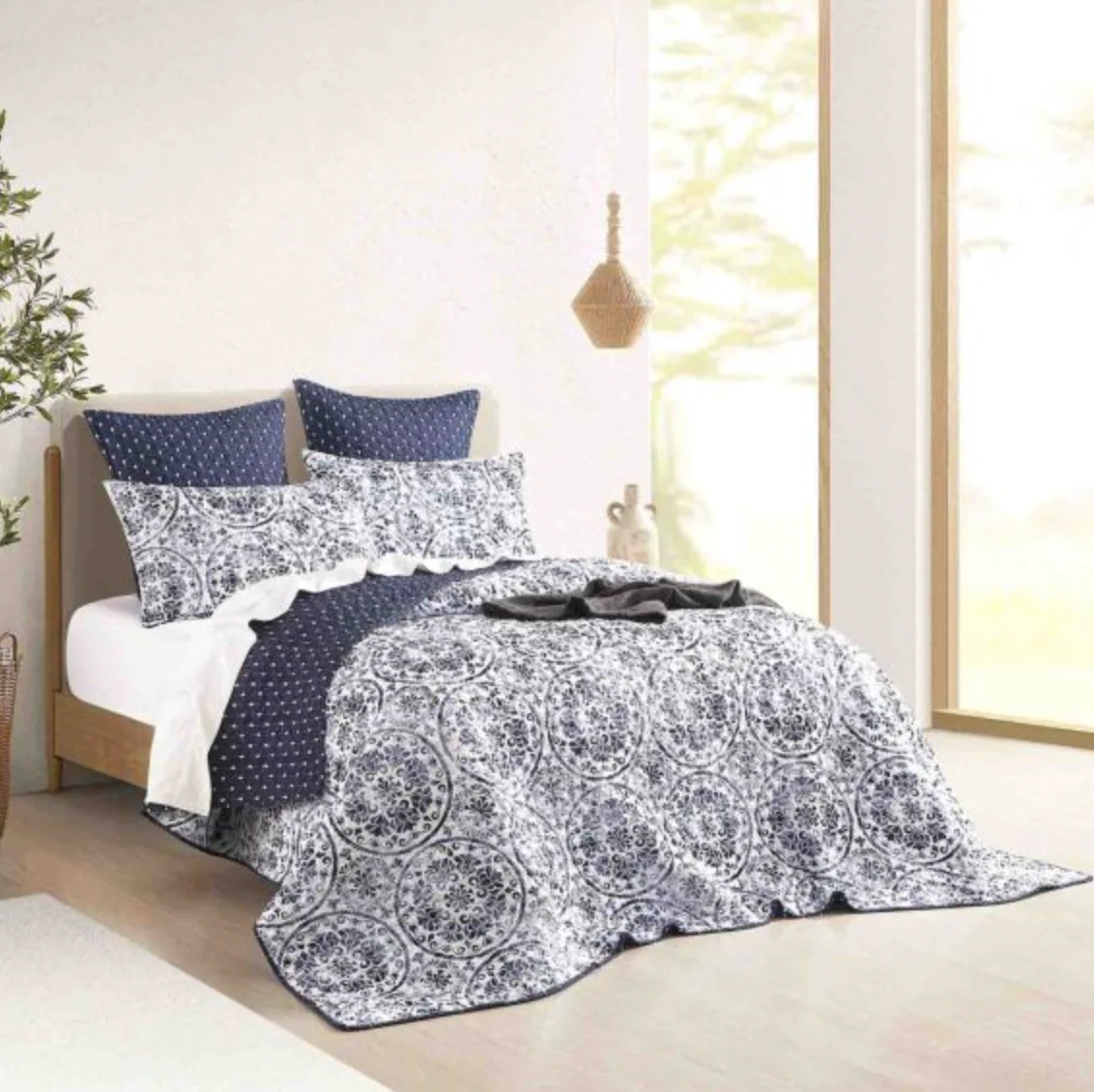 Delos Quilted Reversible Coverlet Set - Image 2