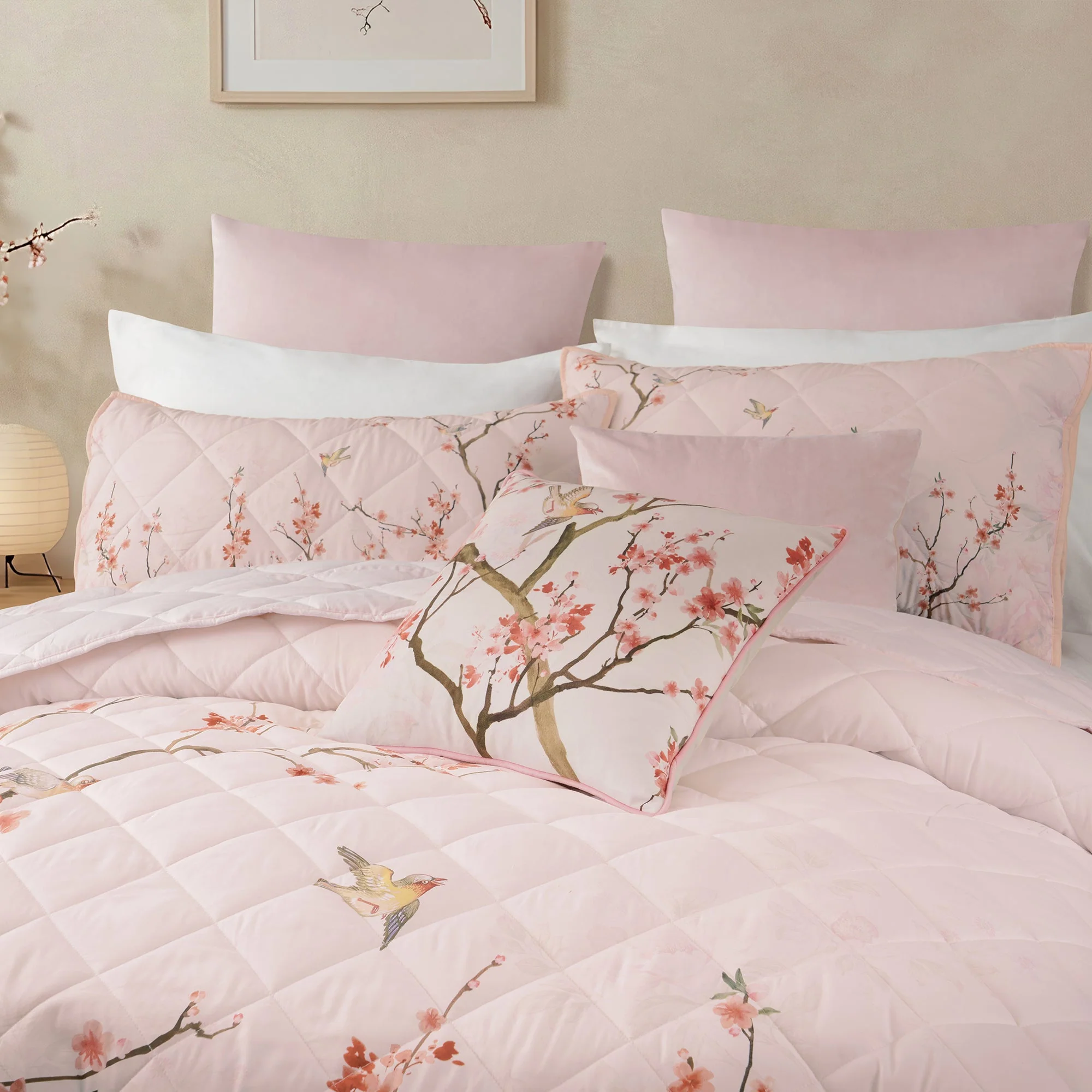 Evelyn Bedspread Set Blush - Image 2