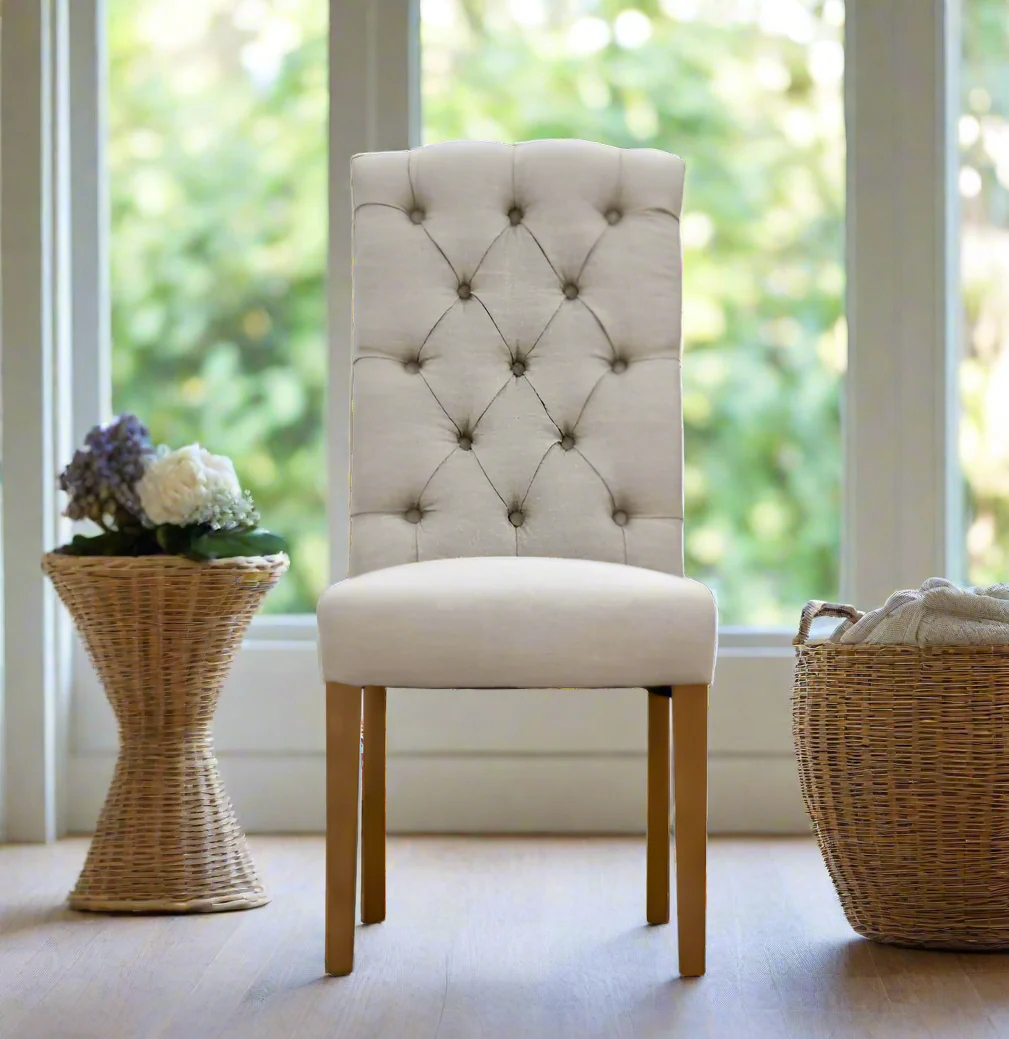 Felice Linen Chair - Image 4