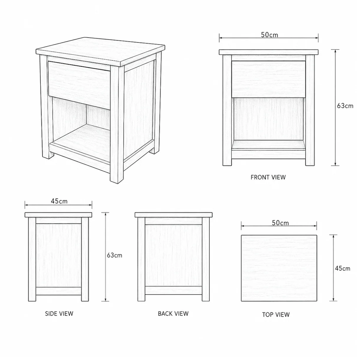 Felipe Bedside Table - Image 3