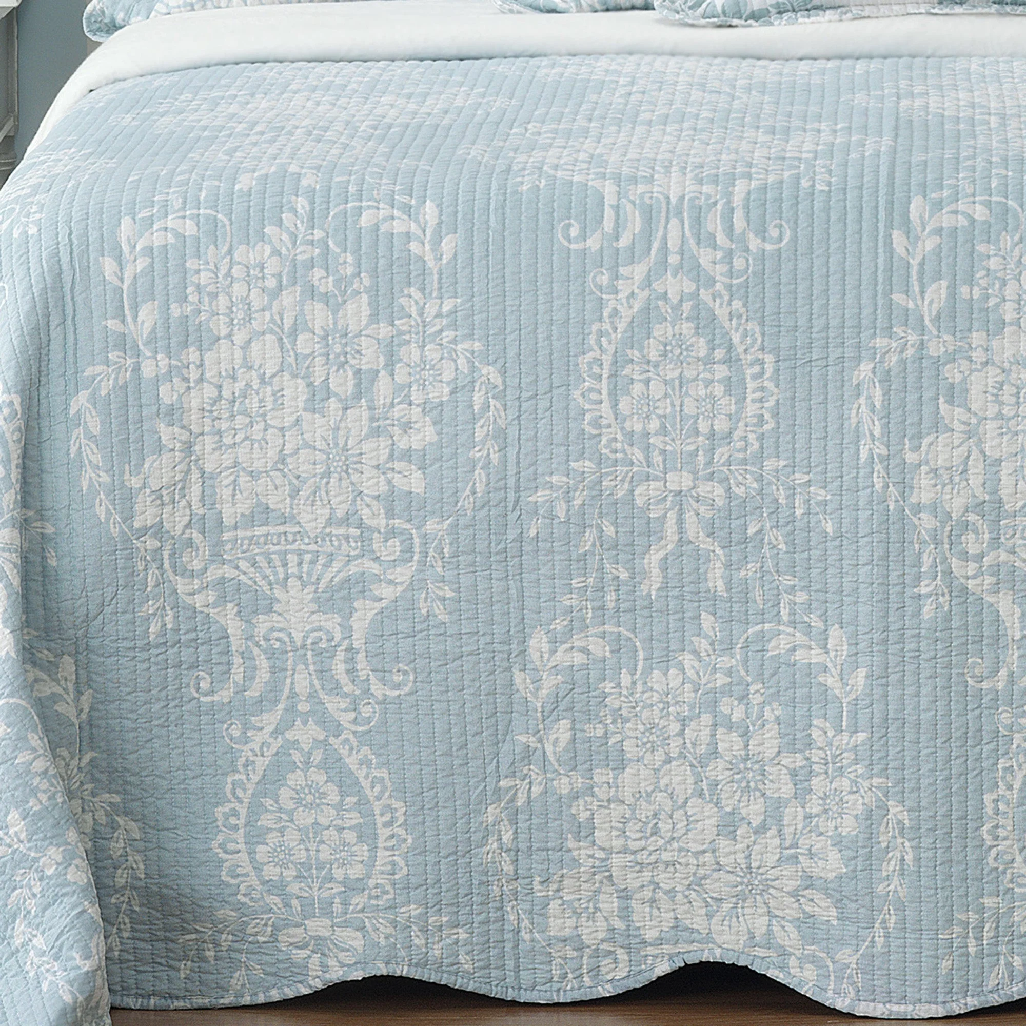 Florence Bedspread Set Blue - Image 4