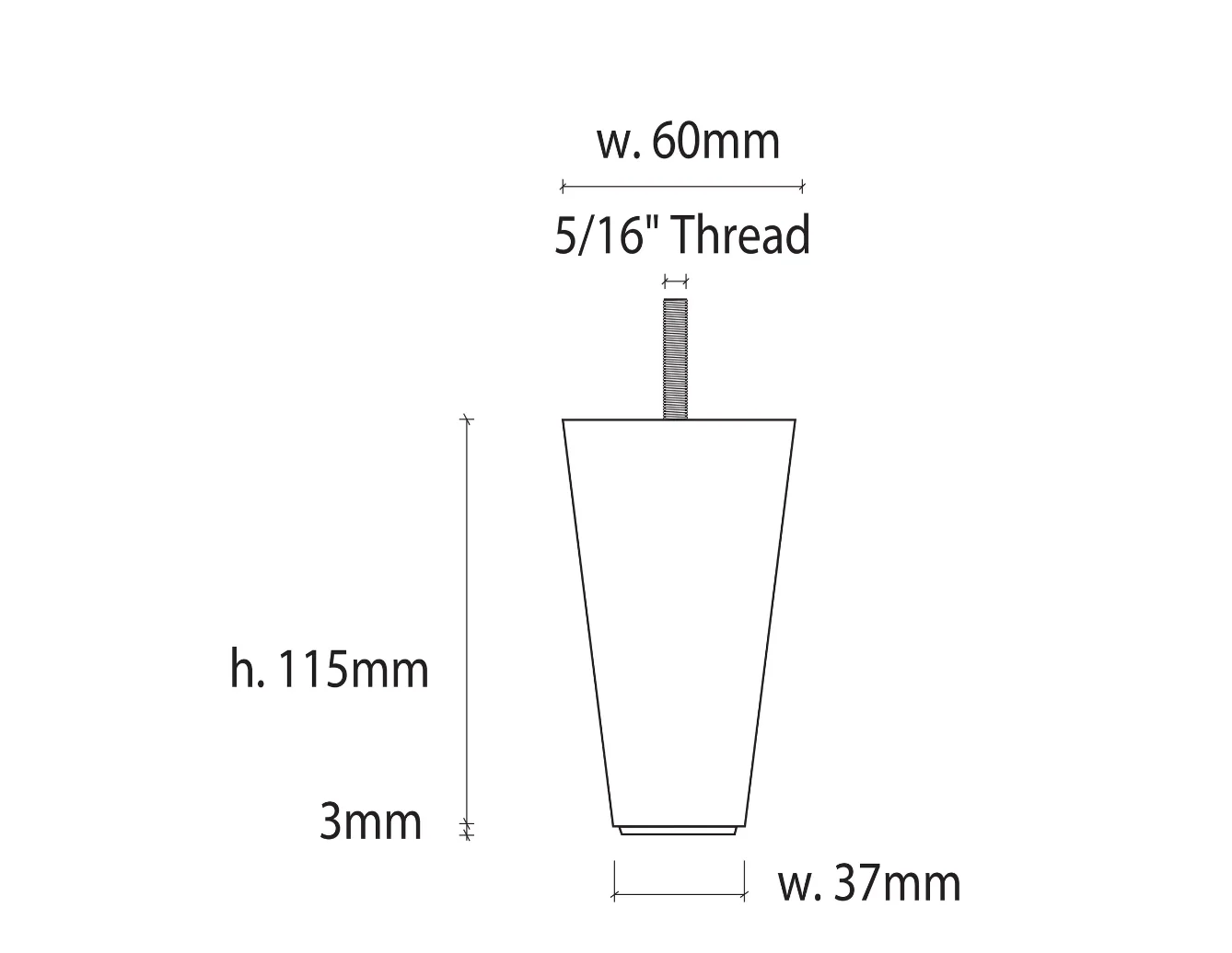 Furniture Leg Mahogany Timber Winbrook - set of 4 - Image 2