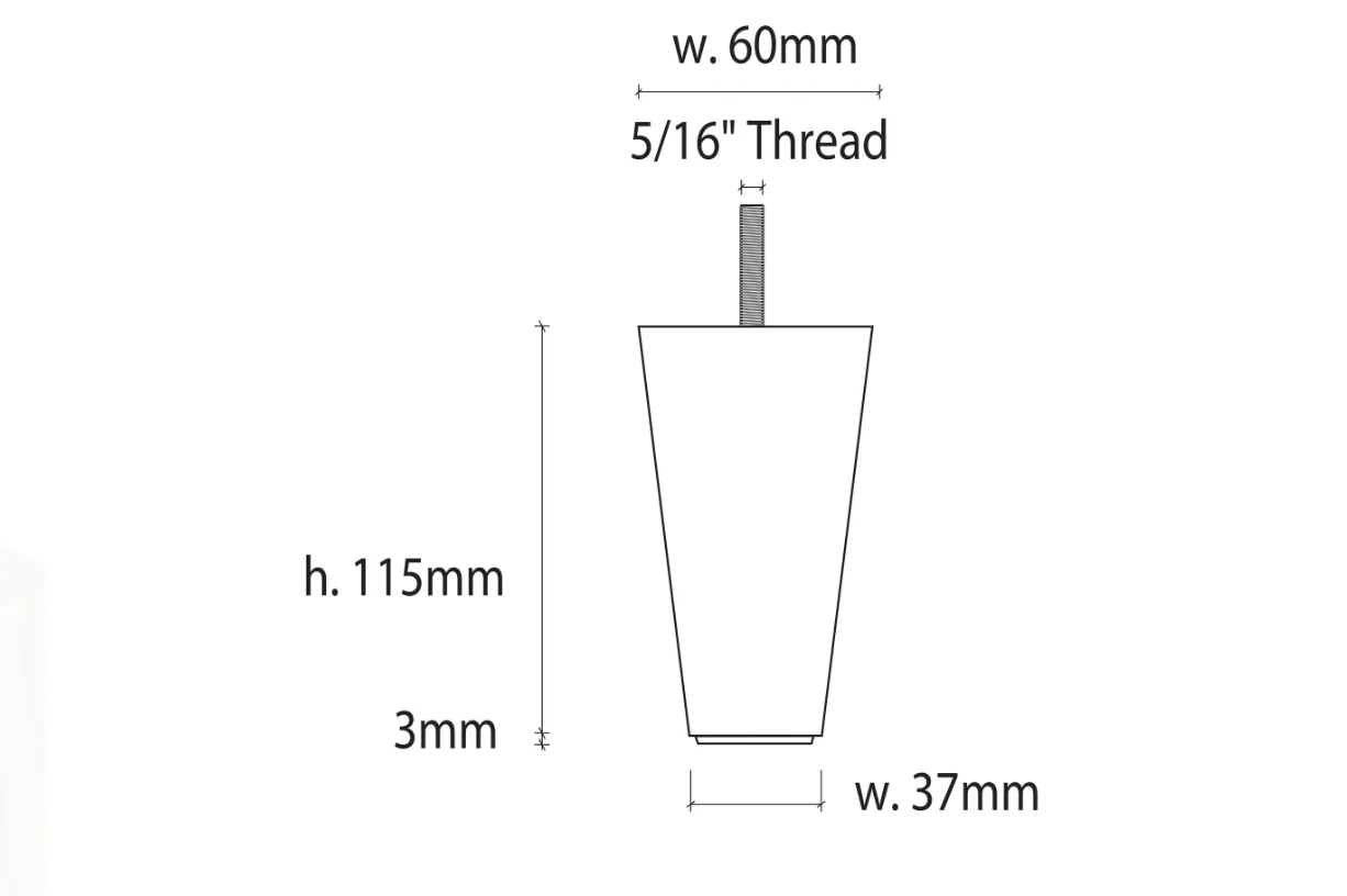 Furniture Leg Natural Timber Winbrook - set of 4 - Image 2