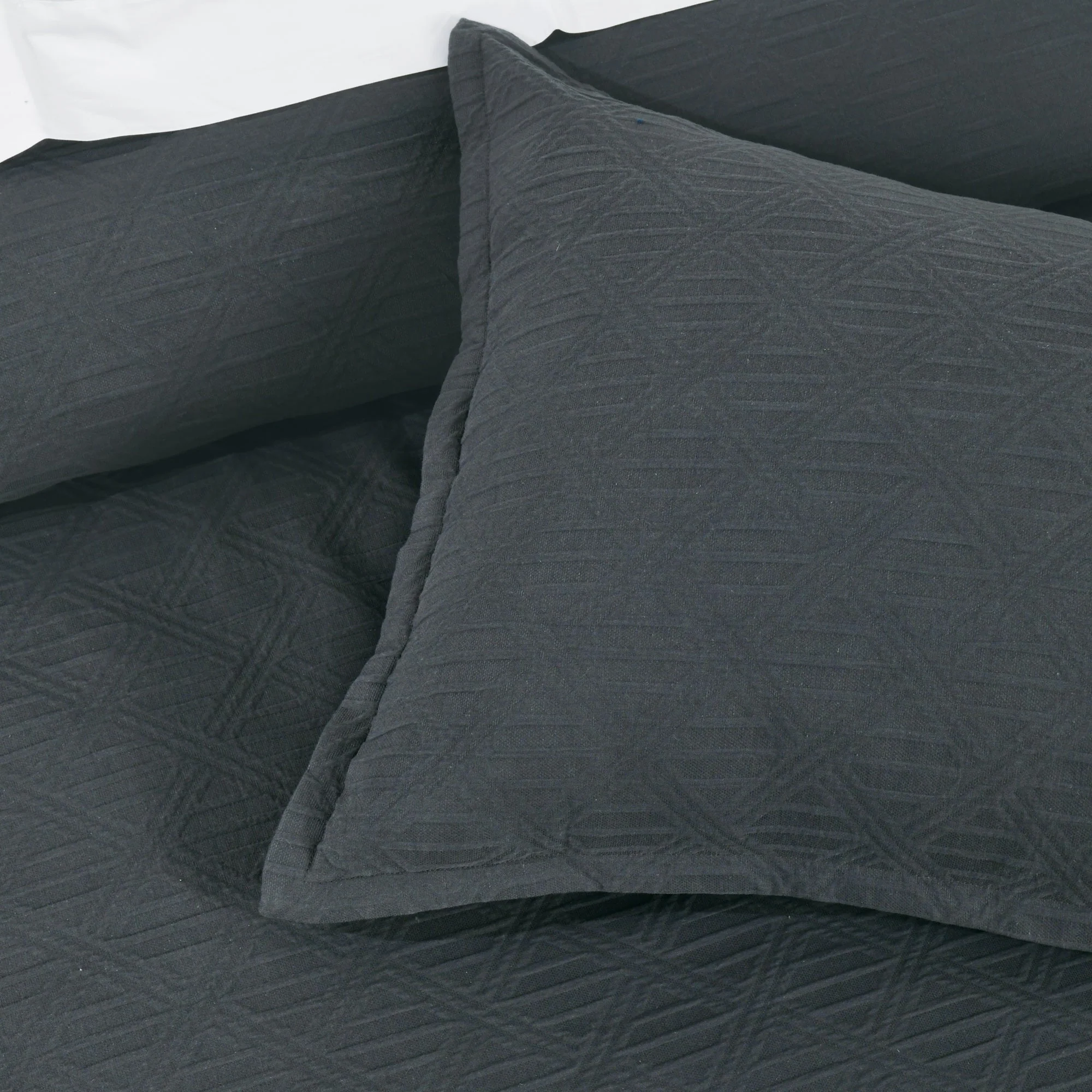 Hallston Quilt Cover Set Charcoal - Image 3