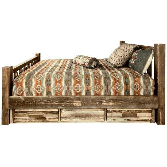 Homestead Wood Bed Frame With Drawers - Image 4