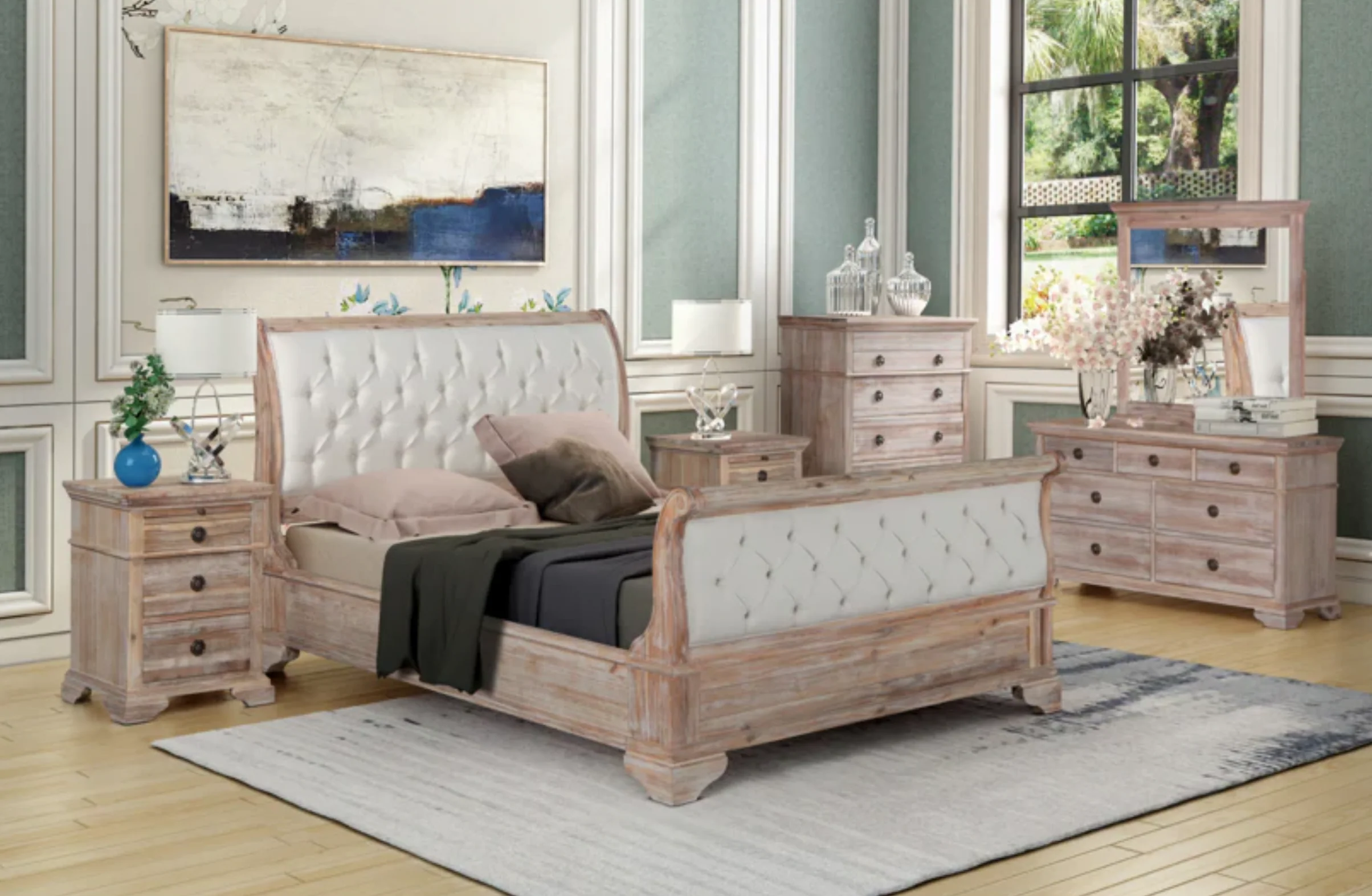 Ibiza Upholstered Sleigh Bed Frame - Image 2