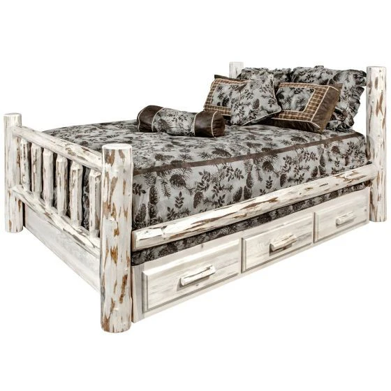 Montana Wood Bed Frame With Drawers - Image 3