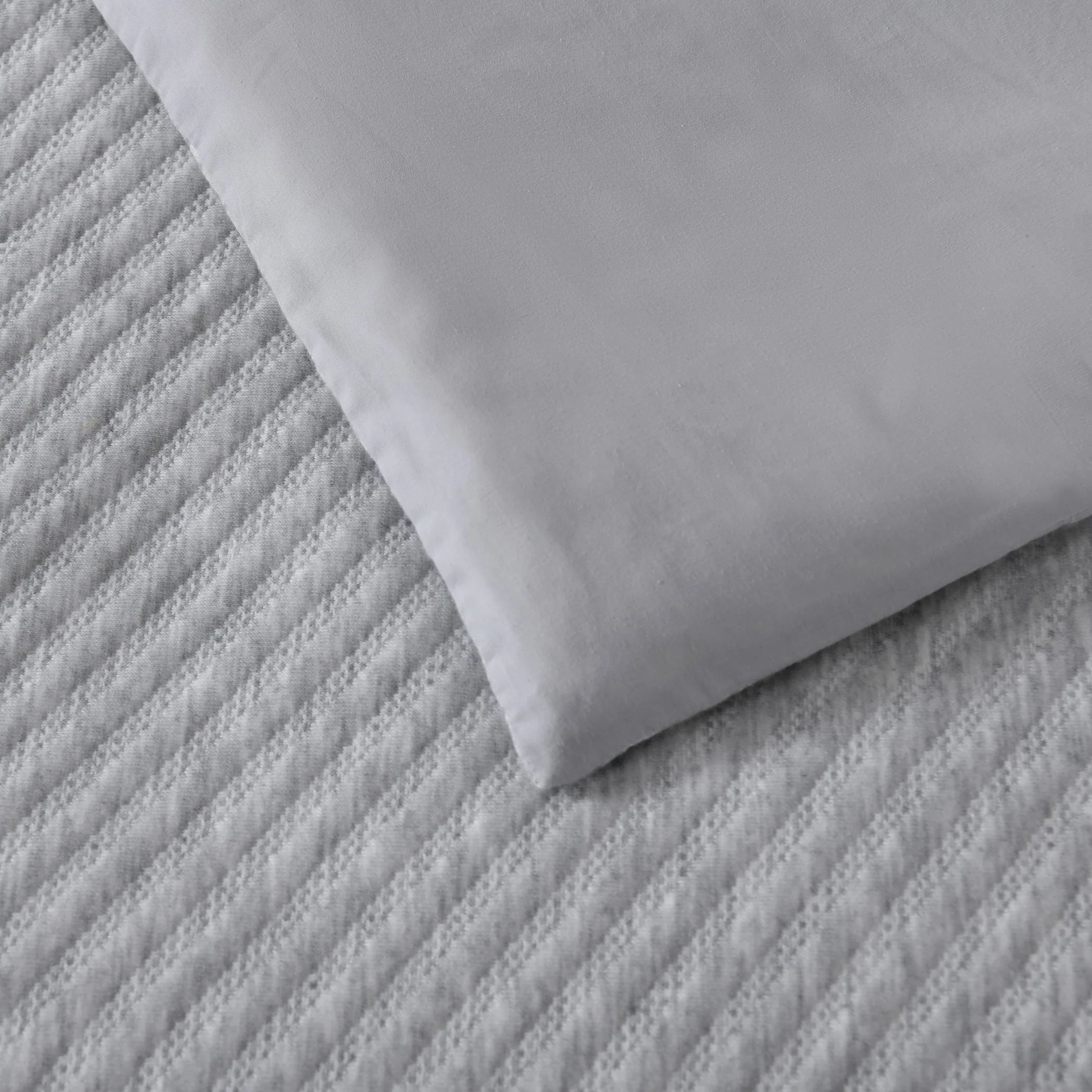 Pesaro Quilt Cover Set Grey Marle - Image 4
