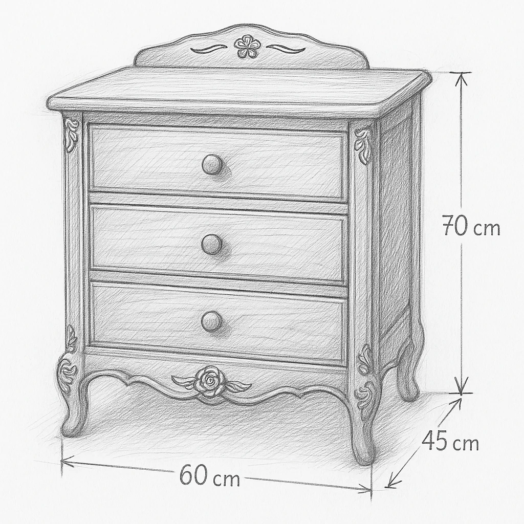 Rose Bedside Table - Image 7