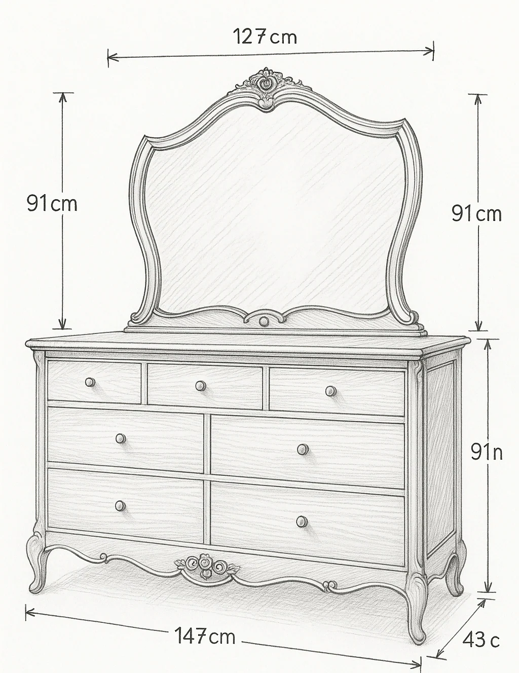 Rose Dressing Table - Image 5