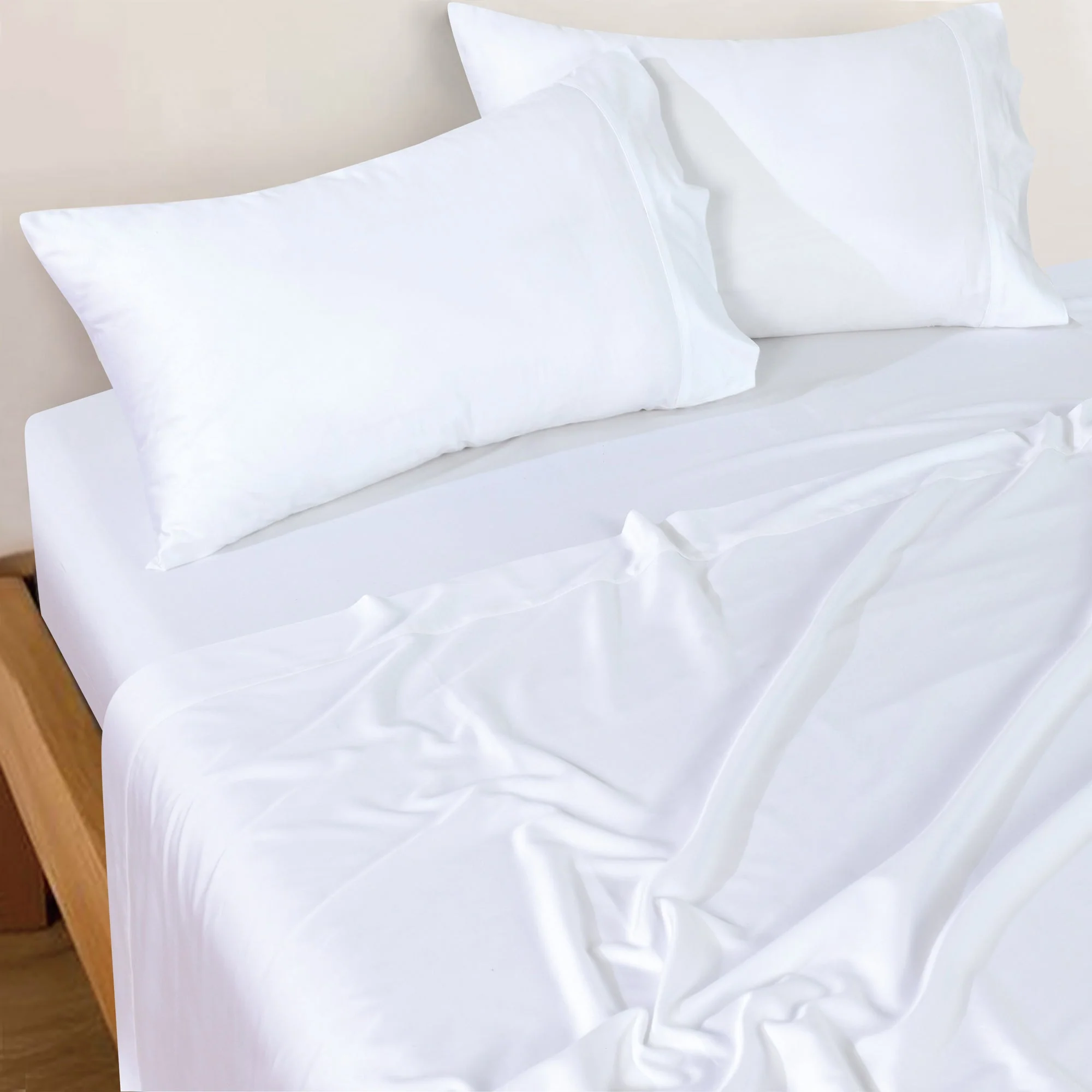 Rosebank 500 Thread Count Bamboo/Cotton Sateen Weave King Pillowcase (Pair) - Image 4