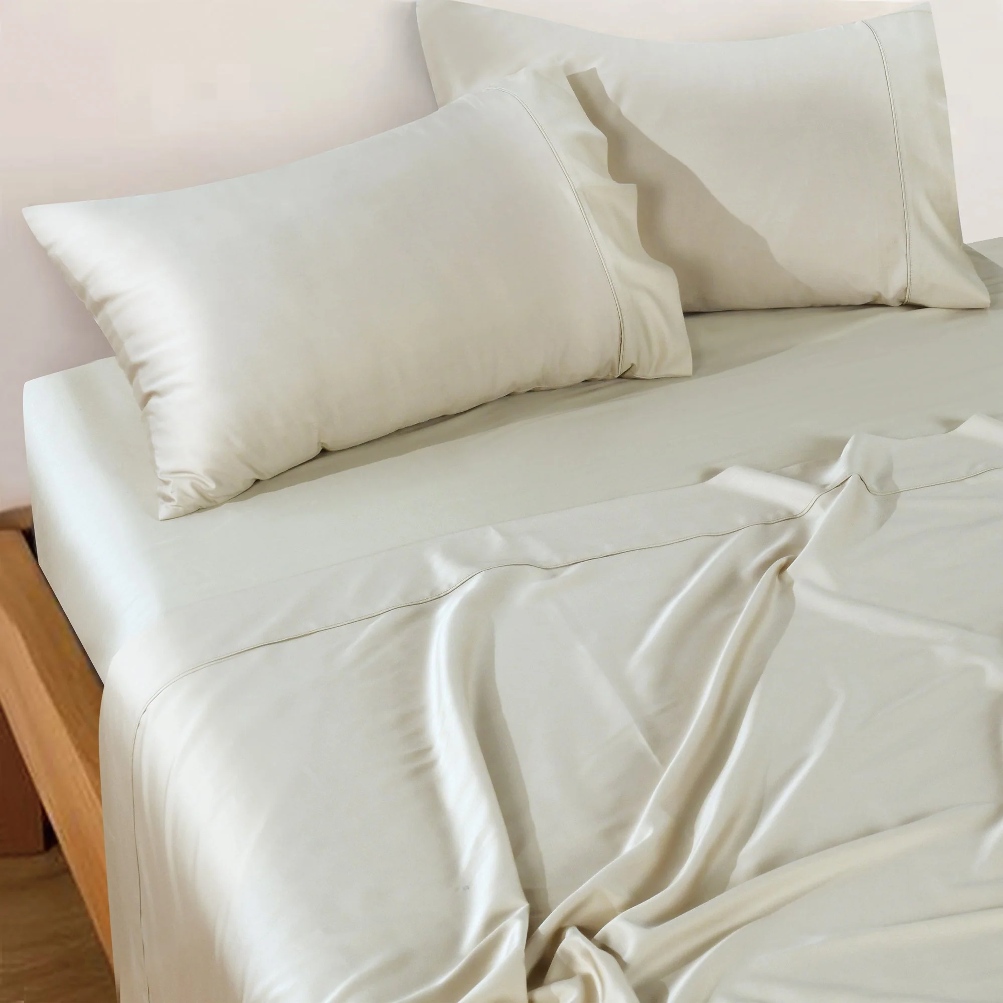 Rosebank Mega 500 Thread Count Bamboo/Cotton Sateen Weave Sheet Sets - Image 17