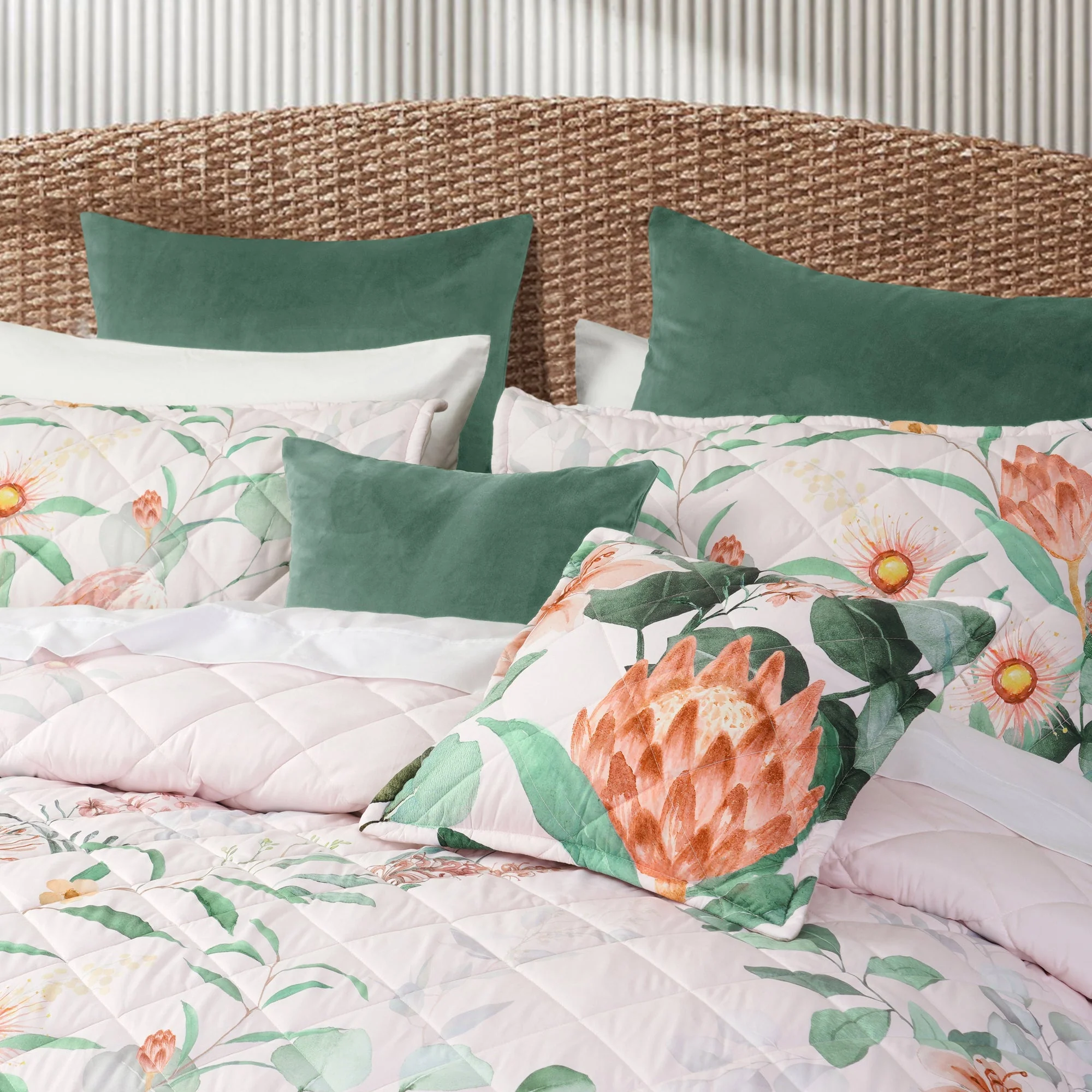Sidney Bedspread Set Blush - Image 2