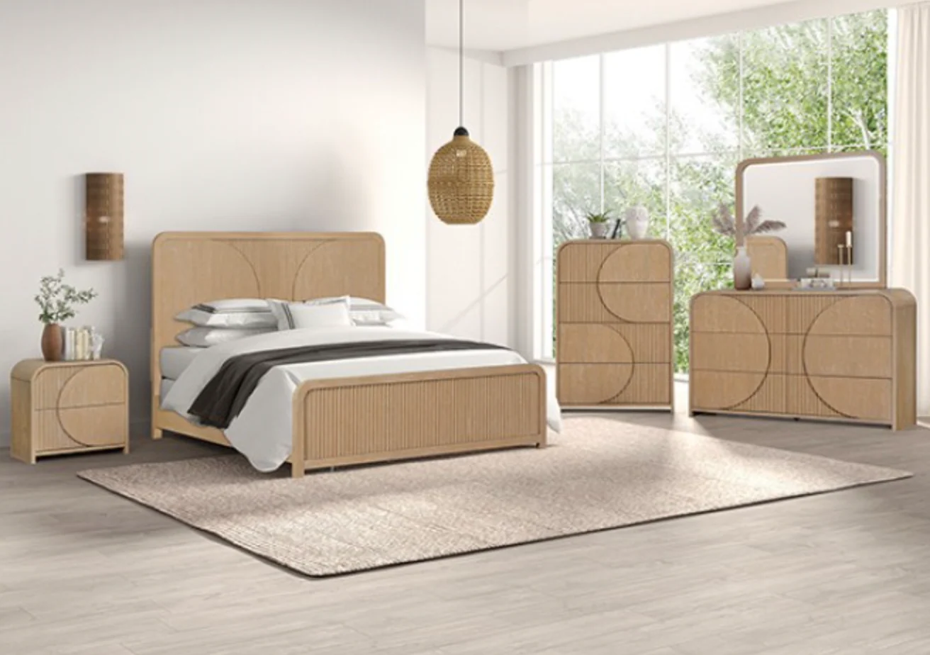 Tangerine Wood Bed Frame - Image 5