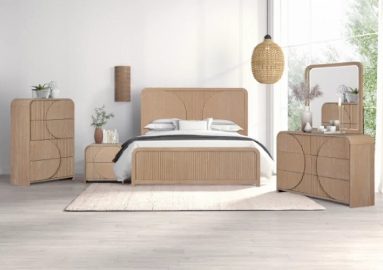 Tangerine Wood Bed Frame - Image 6